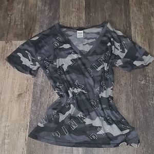 VS PINK Camo Tee/Tunic  L
